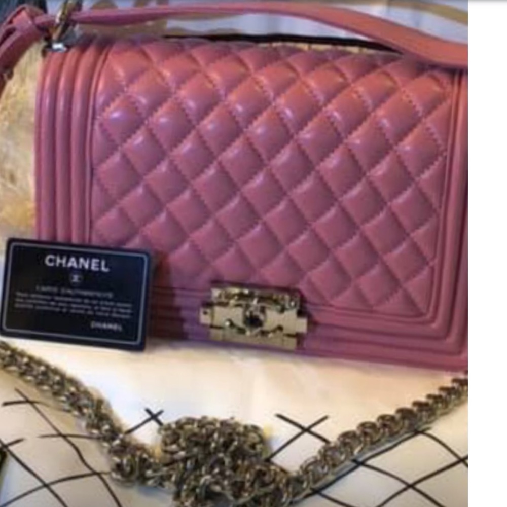 Chanel pink flap bag